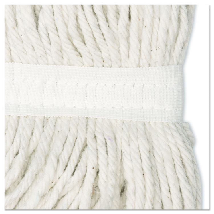 Cut-End Wet Mop Head, Rayon, #20, White