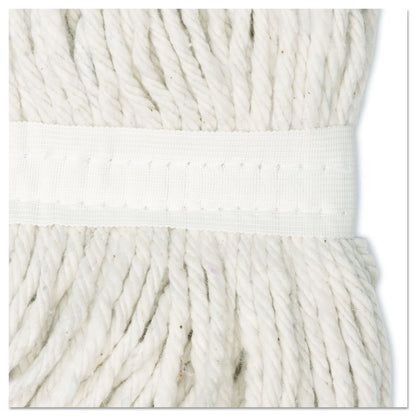 Cut-End Wet Mop Head, Rayon, #20, White