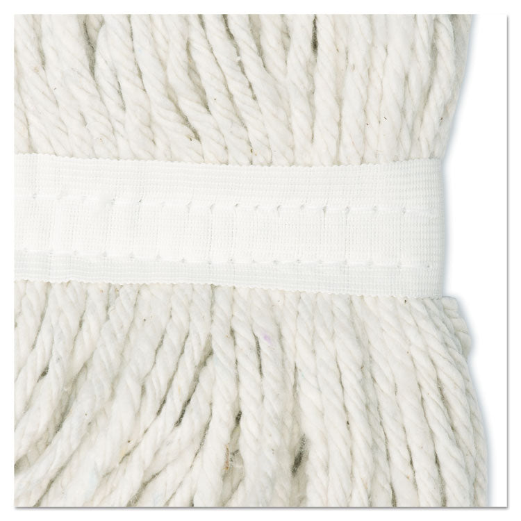 Cut-End Wet Mop Head, Rayon, #24, White