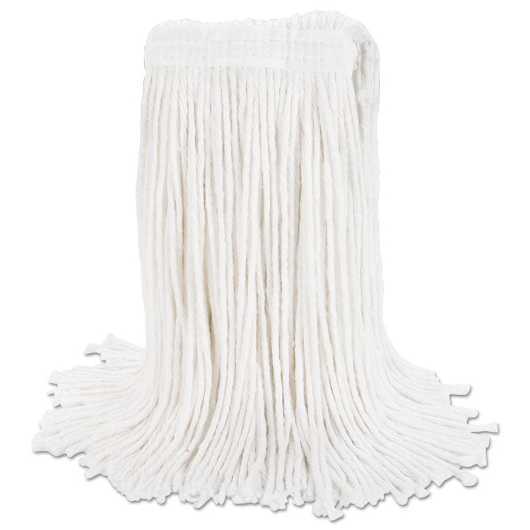 Cut-End Wet Mop Head, Rayon, #20, White
