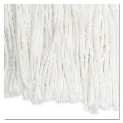 Cut-End Wet Mop Head, Rayon, #24, White, 12/Carton