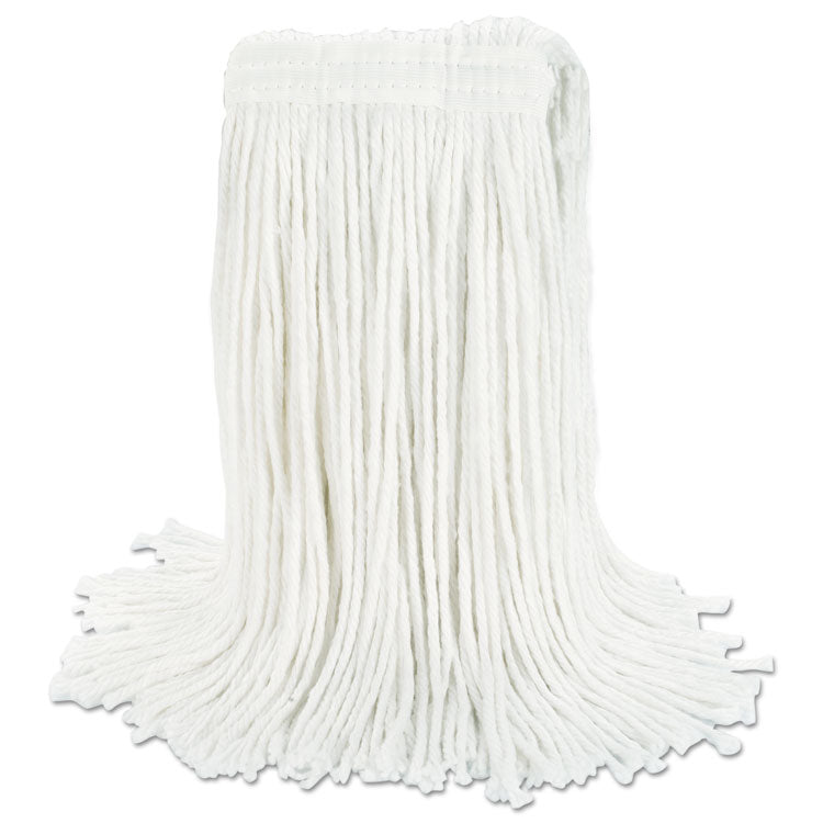 Cut-End Wet Mop Head, Rayon, #24, White