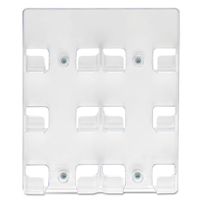 6-Pocket Business Card Holder, Holds 480 Cards, 8.5 x 1.63 x 9.75, Plastic, Clear