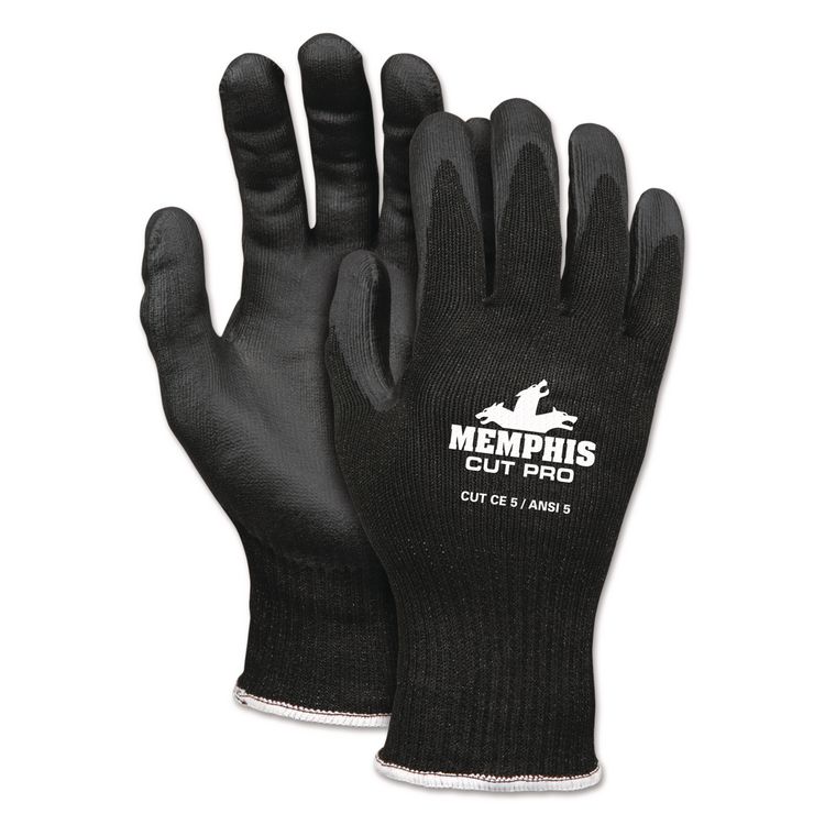 Cut Pro 92720NF Gloves, 10" Long, X-Large, Black, Pair