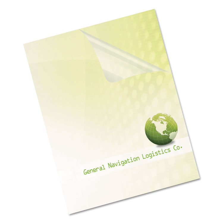 PET Ultra Clear Binding Covers, 7 mil Plastic, Square Corners, 11 x 8.5, Gloss Clear, 100/Pack