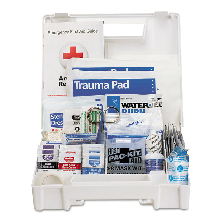 Bulk ANSI 2015 Compliant First Aid Kit, Type I and II,  141 Pieces, Plastic Case