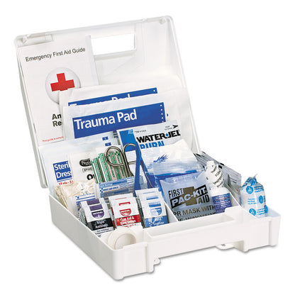 Bulk ANSI 2015 Compliant First Aid Kit, Type I and II,  141 Pieces, Plastic Case