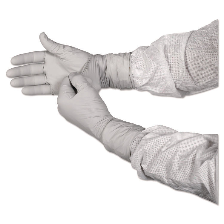 G3 Sterile STERLING Nitrile Gloves, Packaged Sterile, ESD Safe, Size 10, 4 mil Thick, 12" Long, Gray, 100/Bag, 10 Bags/Carton