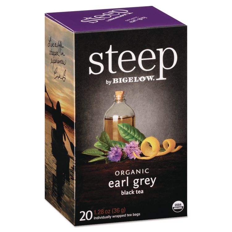 steep Tea, Earl Grey, 1.28 oz Tea Bag, 20/Box
