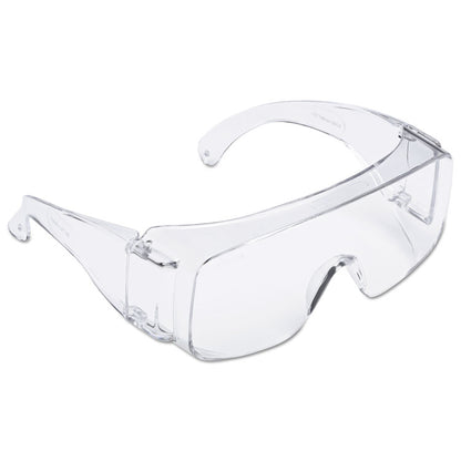 Tour-Guard V Protective Eyewear, Wall-Mount Dispenser Box, Frameless OTG, Clear Single Lens, 20/Box