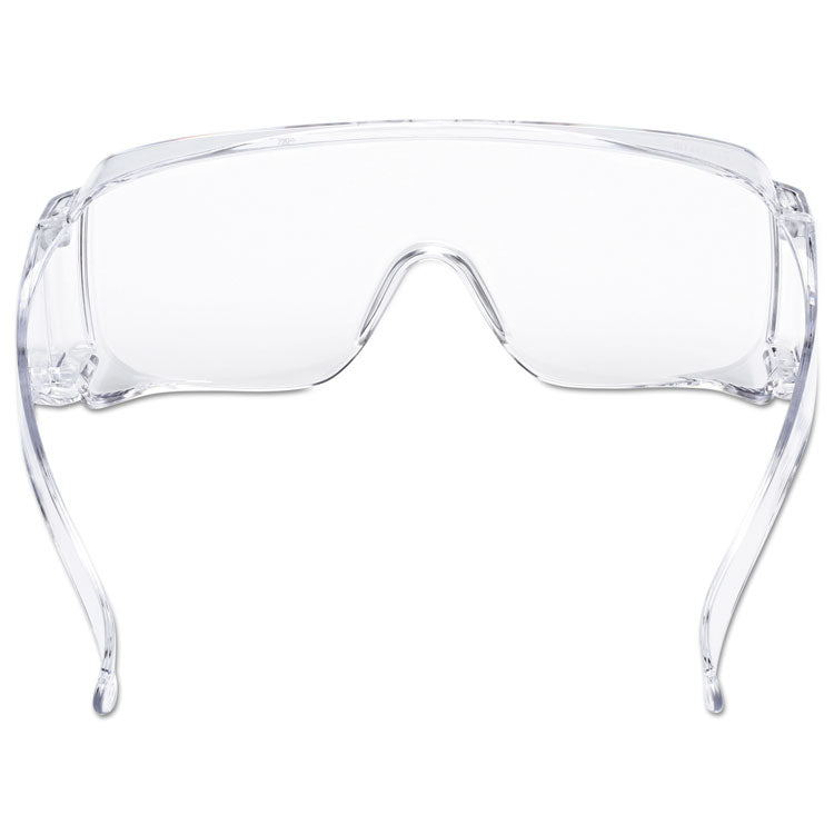 Tour-Guard V Protective Eyewear, Wall-Mount Dispenser Box, Frameless OTG, Clear Single Lens, 20/Box
