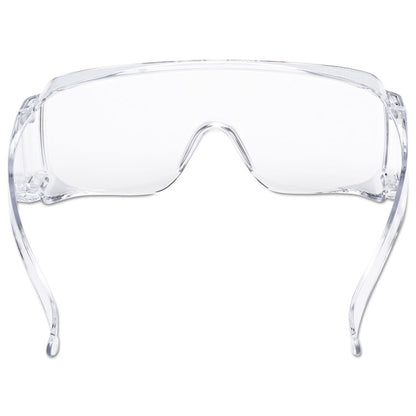 Tour-Guard V Protective Eyewear, Wall-Mount Dispenser Box, Frameless OTG, Clear Single Lens, 20/Box