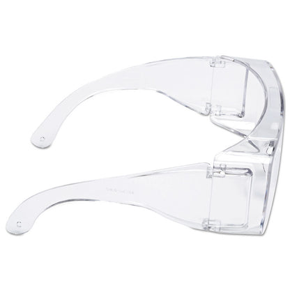 Tour-Guard V Protective Eyewear, Wall-Mount Dispenser Box, Frameless OTG, Clear Single Lens, 20/Box