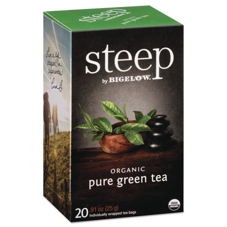 steep Tea, Pure Green, 0.91 oz Tea Bag, 20/Box