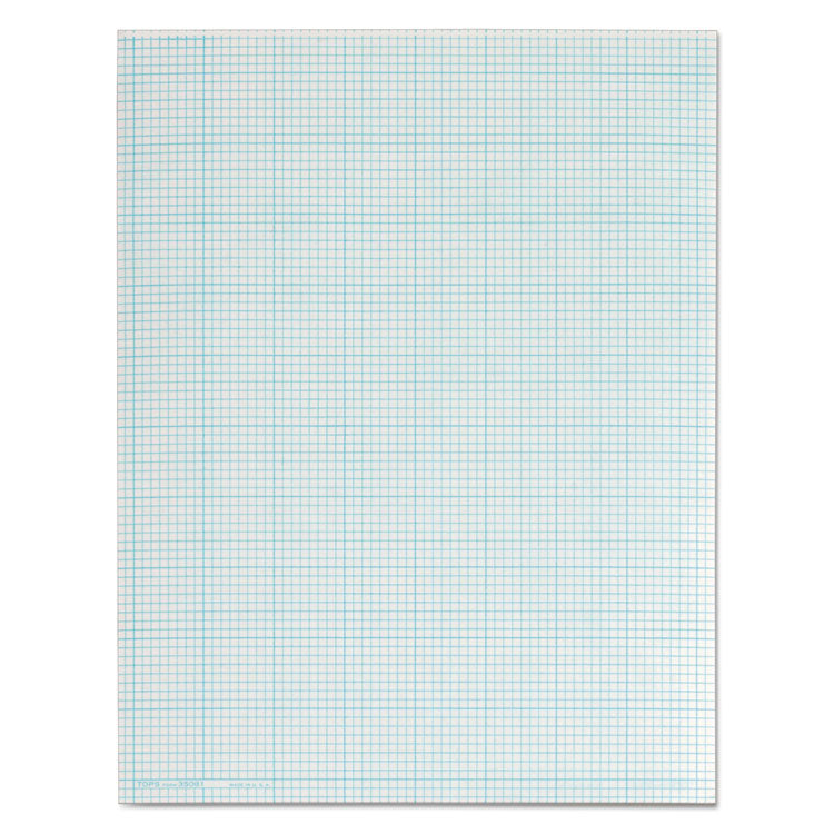 Cross Section Pads, Quadrille Rule (8 sq/in, 1 sq/in), (50) White 8.5 x 11 Sheets