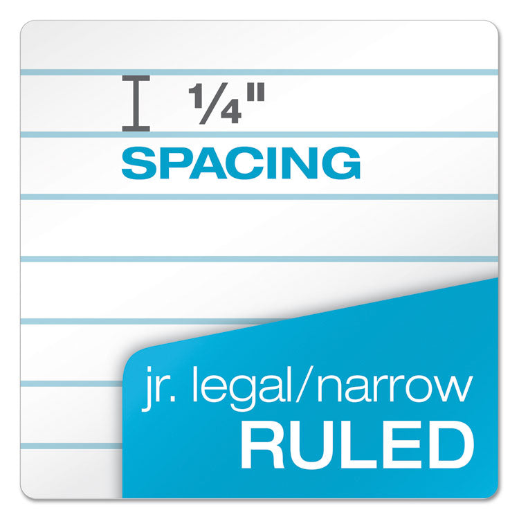 Docket Gold Ruled Perforated Pads, Narrow Rule, (50) White 5 x 8 Sheets, 12/Pack