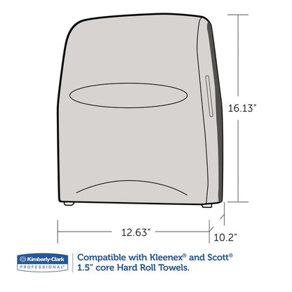 Sanitouch Hard Roll Towel Dispenser, For 1.75" Core, 12.63 x 10.2 x 16.13, Smoke