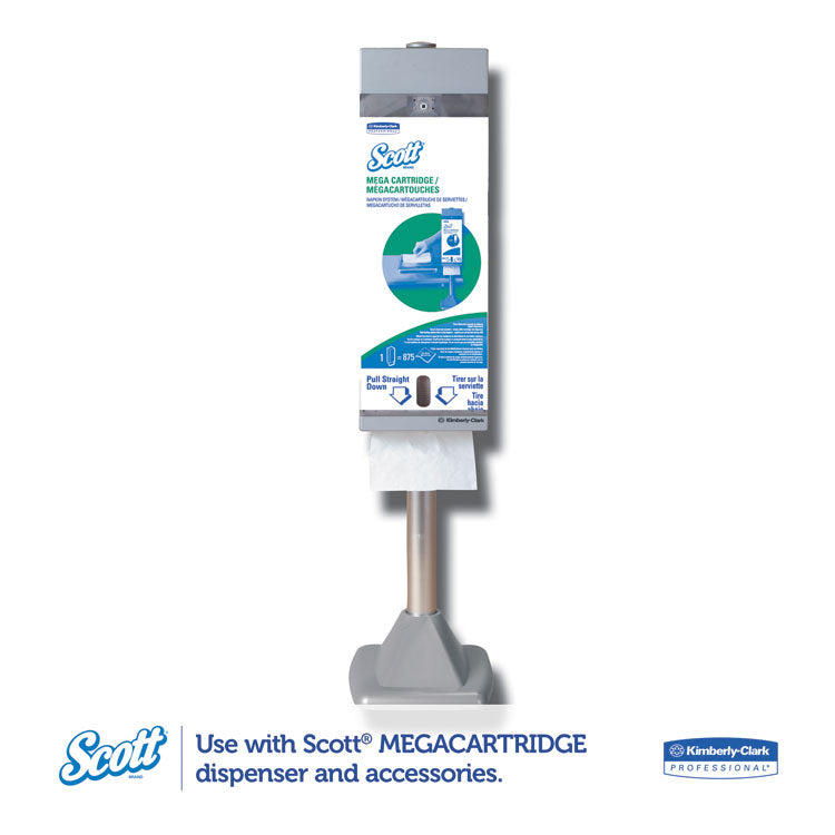 MegaCartridge Napkins, 1-Ply, 8.4 x 6.5, White, 875/Pack, 6 Packs/Carton