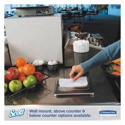 MegaCartridge Napkins, 1-Ply, 8.4 x 6.5, White, 875/Pack, 6 Packs/Carton