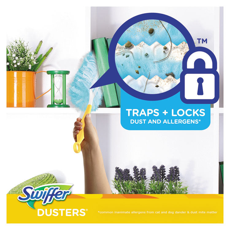 Dusters Refill, Dust Lock Fiber, Unscented, Light Blue, 10/Box, 4 Box/Carton