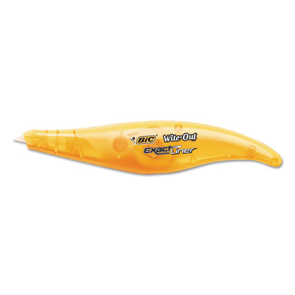 Wite-Out Brand Exact Liner Correction Tape, Non-Refillable, 0.2" x 19.67 ft, White Tape, Assorted Dispenser Colors, 2/Pack