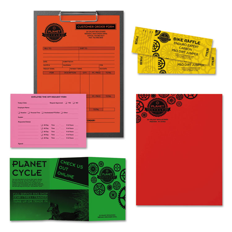 Color Paper -"Vintage" Assortment, 24 lb Bond Weight, 8.5 x 11, Assorted Vintage Colors, 500/Ream