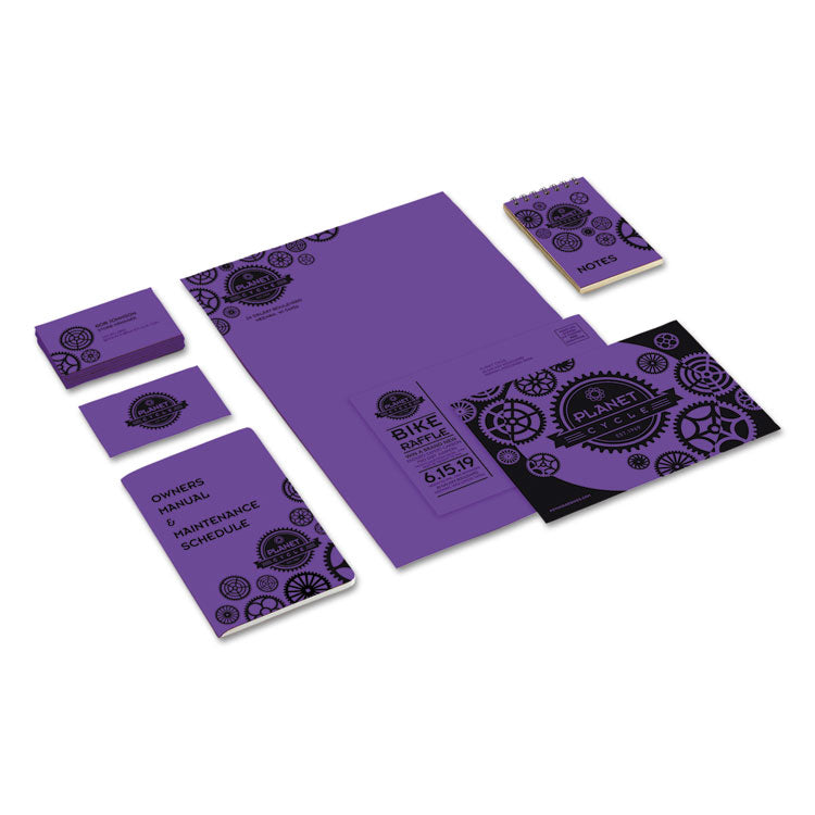 Color Cardstock, 65 lb Cover Weight, 8.5 x 11, Gravity Grape, 250/Pack