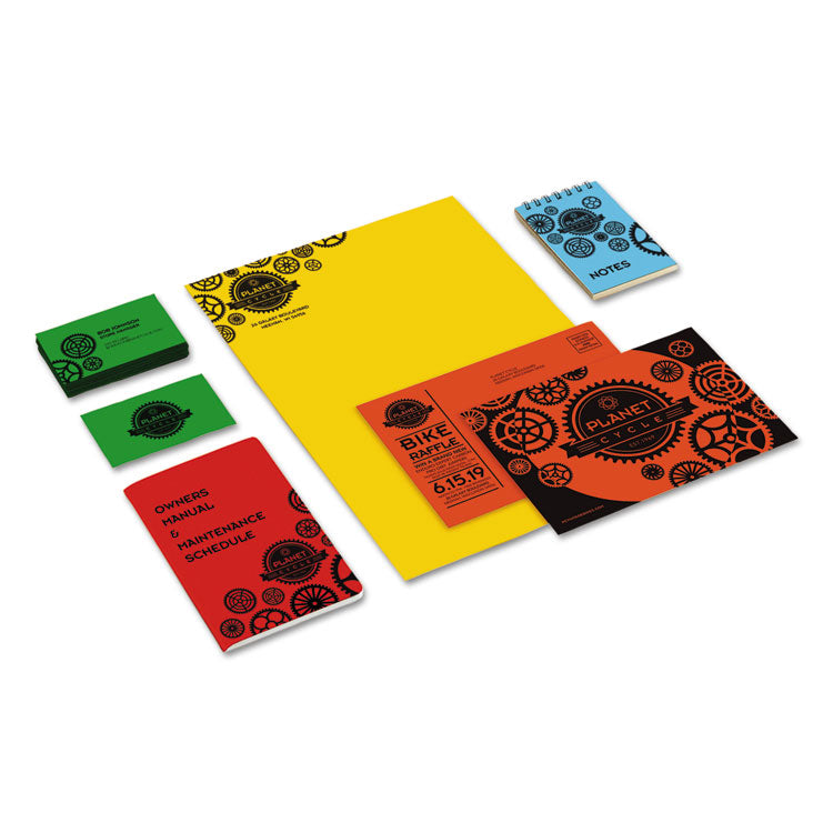 Color Cardstock -"Eco" Assortment, 65 lb Cover Weight, 8.5 x 11, Assorted, 250/Pack