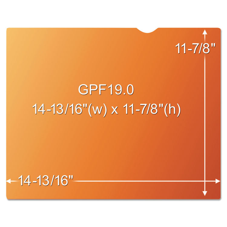 Gold Frameless Privacy Filter for 19" Flat Panel Monitor