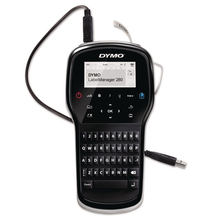 LabelManager 280 Label Maker, 0.6"/s Print Speed, 4 x 2.3 x 7.9