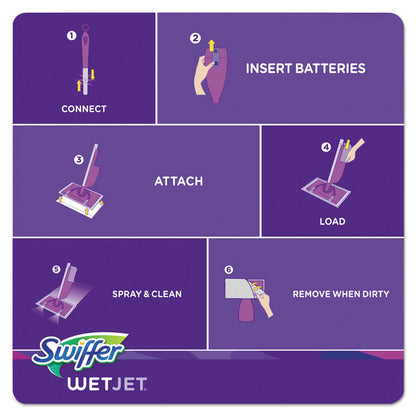 WetJet System Refill Cloths, 11.3" x 5.4", White, 24/Box