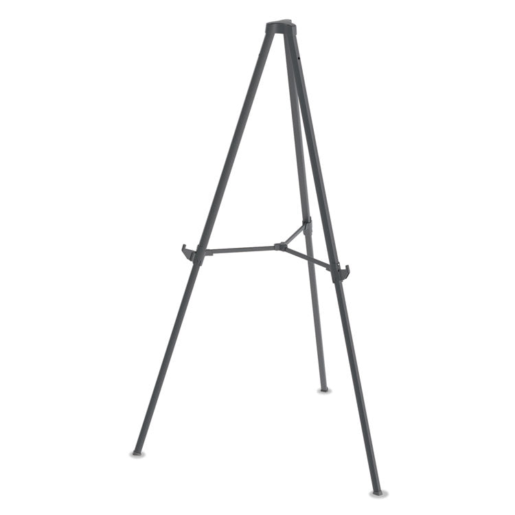 Quantum Heavy Duty Display Easel, 35.62" to 61.22" Tall, Plastic, Black, Supports Up to 25 lb