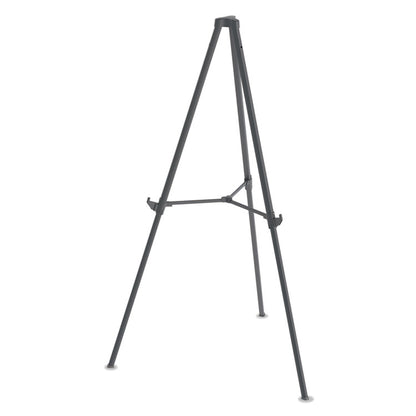 Quantum Heavy Duty Display Easel, 35.62" to 61.22" Tall, Plastic, Black, Supports Up to 25 lb
