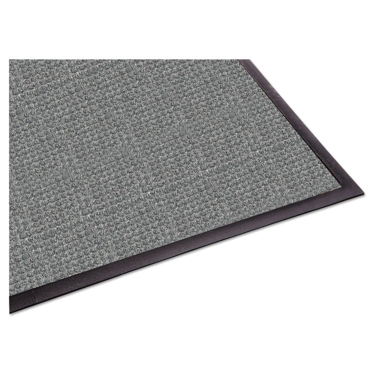 WaterGuard Indoor/Outdoor Scraper Mat, Rectangular, Gray Ridged Needle-Punch Surface, 36" x 10 ft