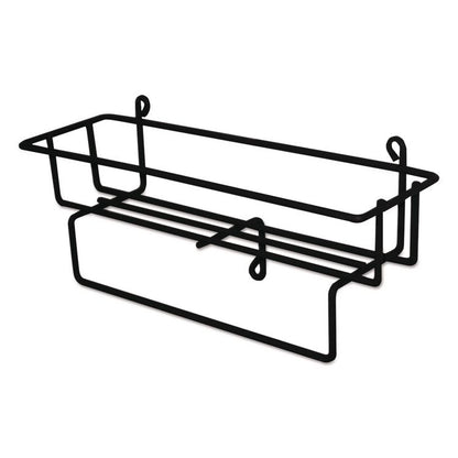 Wall-Mount Wire Basket for 1.5 L RTD Cleaning Solution Bottles, 16.69" x 31.06" x 9.63", Black, 12/Carton