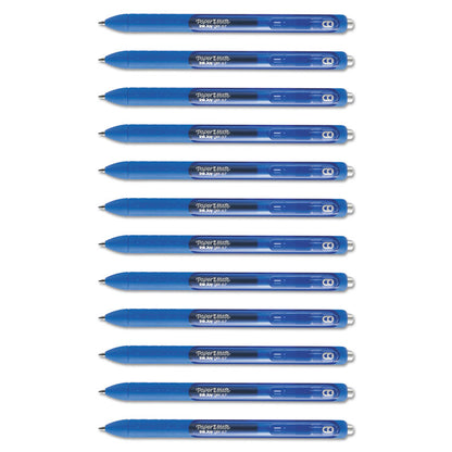 InkJoy Gel Pen, Retractable, Medium 0.7 mm, Blue Ink, Blue Barrel, Dozen