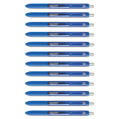 InkJoy Gel Pen, Retractable, Fine 0.5 mm, Blue Ink, Blue Barrel, Dozen