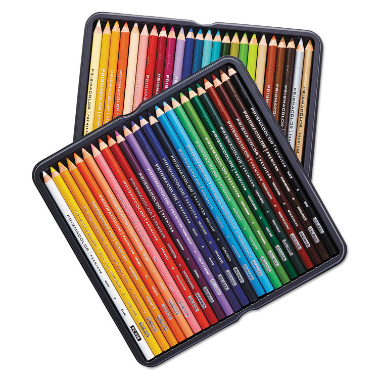 Premier Colored Pencil, 3 mm, 2B, Assorted Lead and Barrel Colors, 48/Set