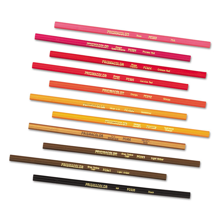Premier Colored Pencil, 3 mm, 2B, Assorted Lead and Barrel Colors, 48/Set