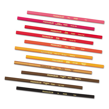 Premier Colored Pencil, 3 mm, 2B, Assorted Lead and Barrel Colors, 48/Set
