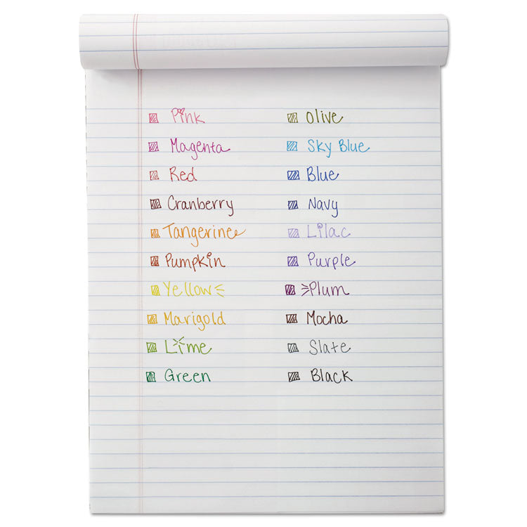 Point Guard Flair Felt Tip Porous Point Pen, Stick, Medium 0.7 mm, Blue Ink, Blue Barrel, Dozen