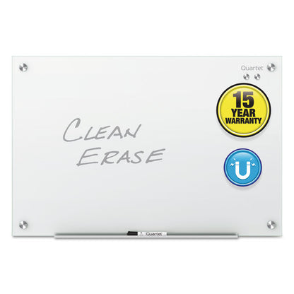 Infinity Magnetic Glass Marker Board, 48" x 36", White Surface