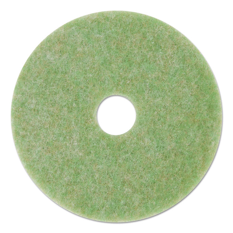 Low-Speed TopLine Autoscrubber Floor Pads 5000, 19" Diameter, Green/Orange, 5/Carton