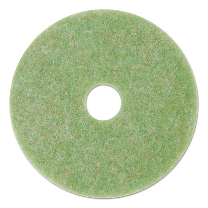 Low-Speed TopLine Autoscrubber Floor Pads 5000, 19" Diameter, Green/Orange, 5/Carton