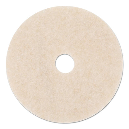 Ultra High-Speed TopLine Floor Burnishing Pads 3200, 17" Diameter, White/Amber, 5/Carton