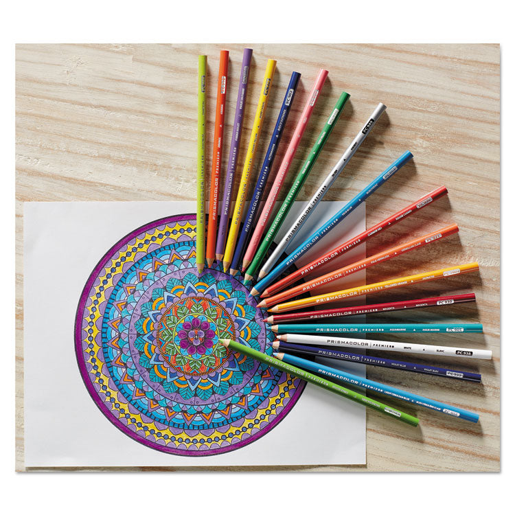 Premier Colored Pencil, 3 mm, 2B, Assorted Lead and Barrel Colors, 150/Pack