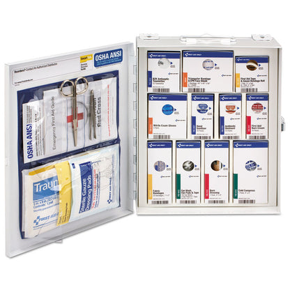 ANSI 2021 SmartCompliance General Business First Aid Station for 25 People, without Medication, 94 Pieces, Metal Case