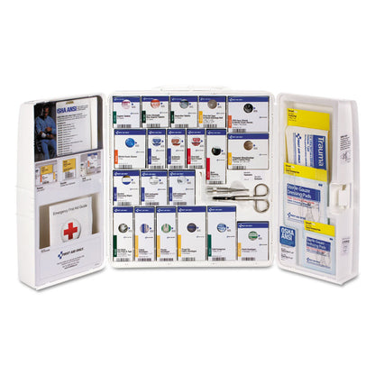 ANSI 2021 SmartCompliance General Business First Aid Station for 50 People, with Medication, 242 Pieces, Plastic Case