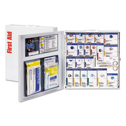 ANSI 2015 SmartCompliance Food Service First Aid Cabinet for 50 People, without Medications, 260 Pieces, Metal Case
