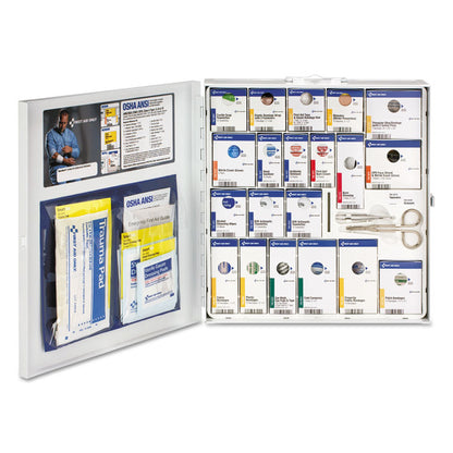 ANSI 2021 SmartCompliance General Business First Aid Station for 50 People, without Medication, 202 Pieces, Metal Case